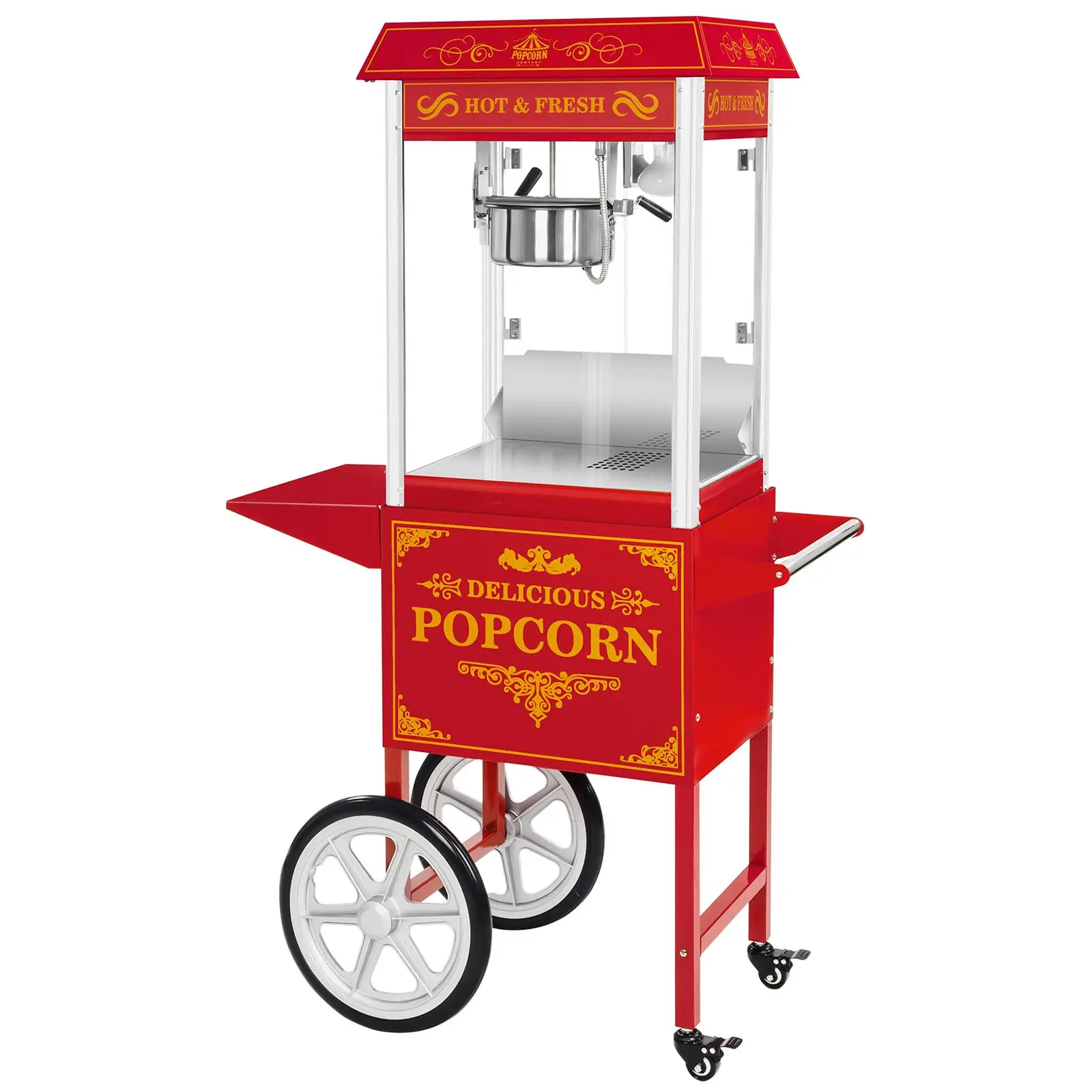 Occasion Set machine à popcorn avec chariot - Allure rétro - Rouge