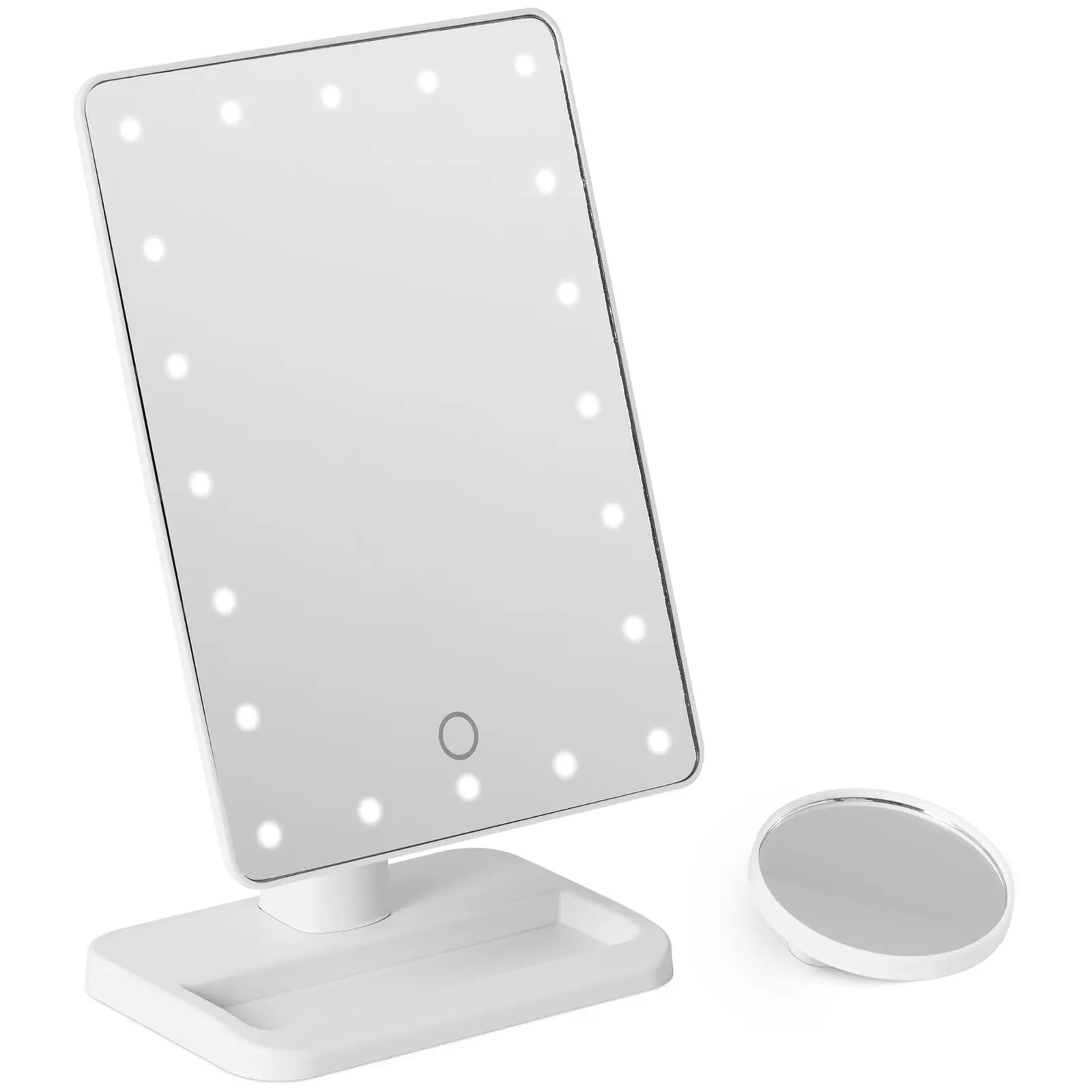 Miroir de maquillage - Blanc - 20 LED - Rectangle - Avec Miroir