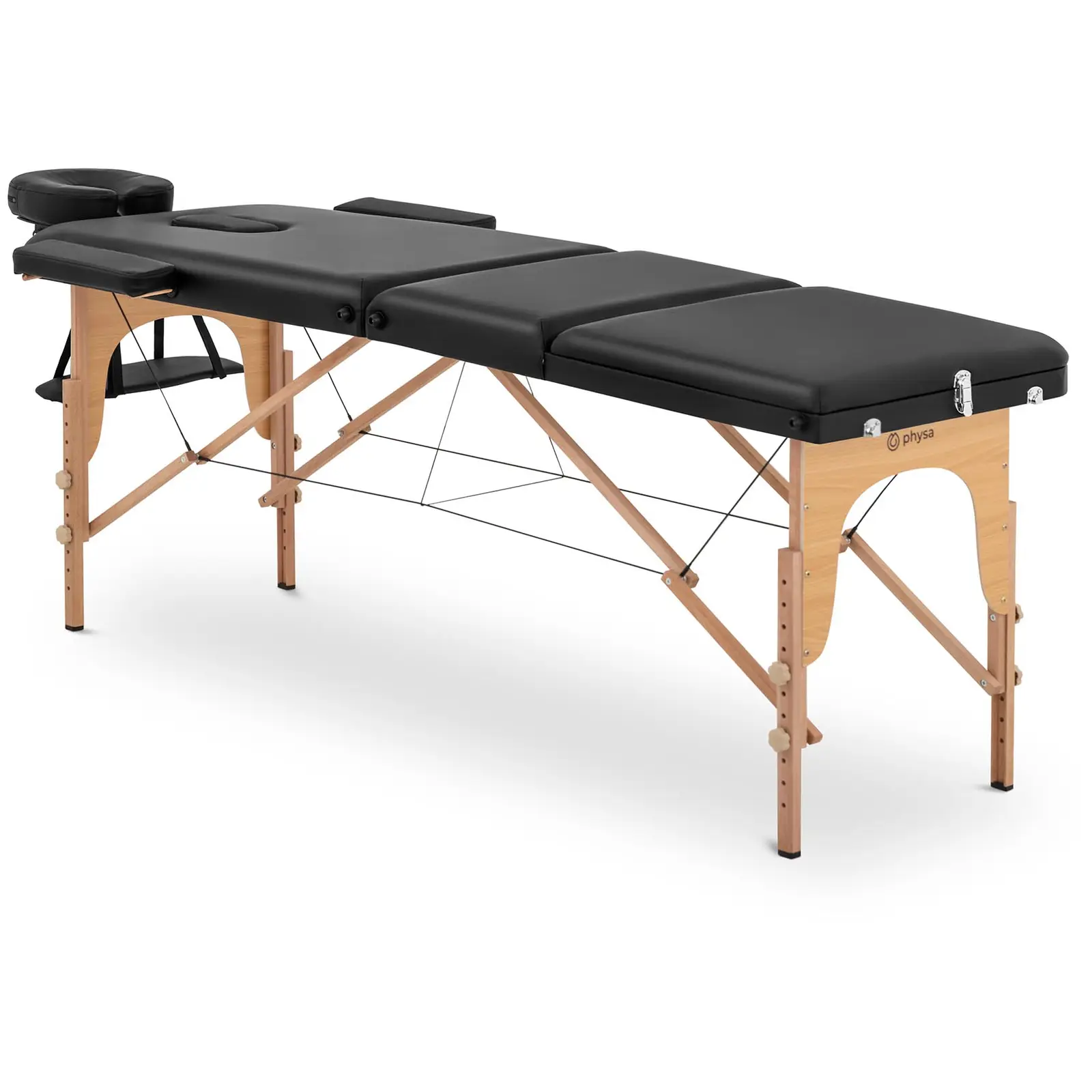 Table de massage pliante - 185 x 60 x 62 cm - 227 kg - Noir