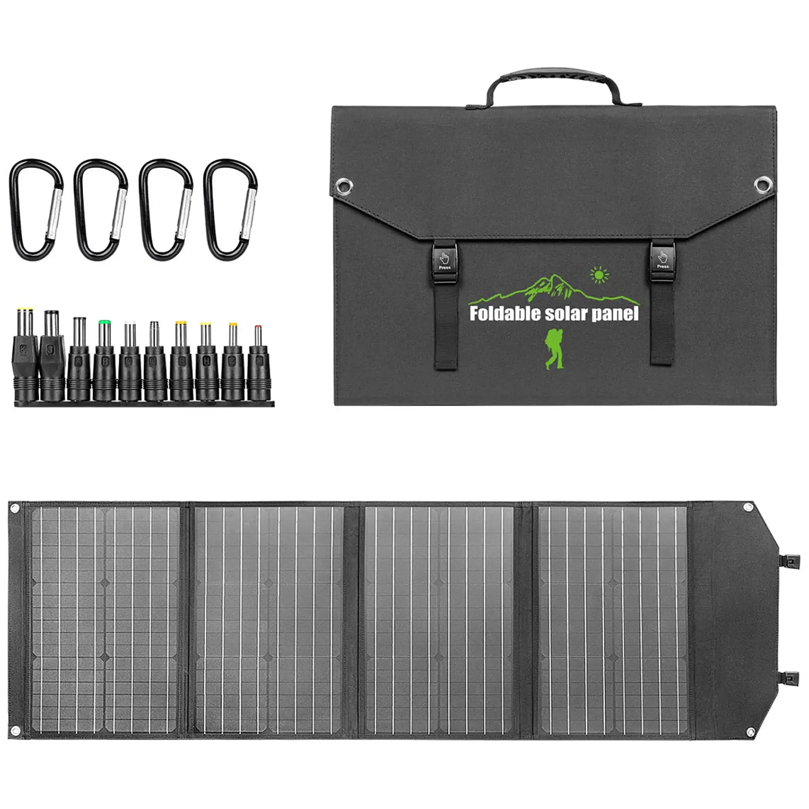 Station électrique portable avec panneau solaire - 20 Ah - 4 x USB - Recharge rapide 18 W - 1 x USB C - 5 x CC - CA 100 - 240 V, 200/300 W