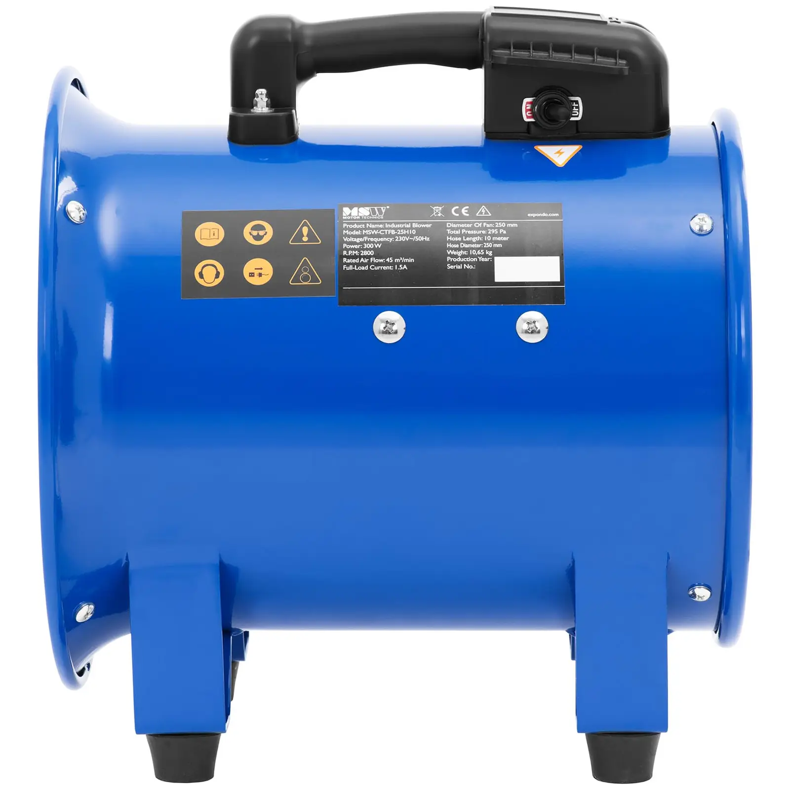 Ventilateur industriel - 2700 m³/h - Ø 280 mm