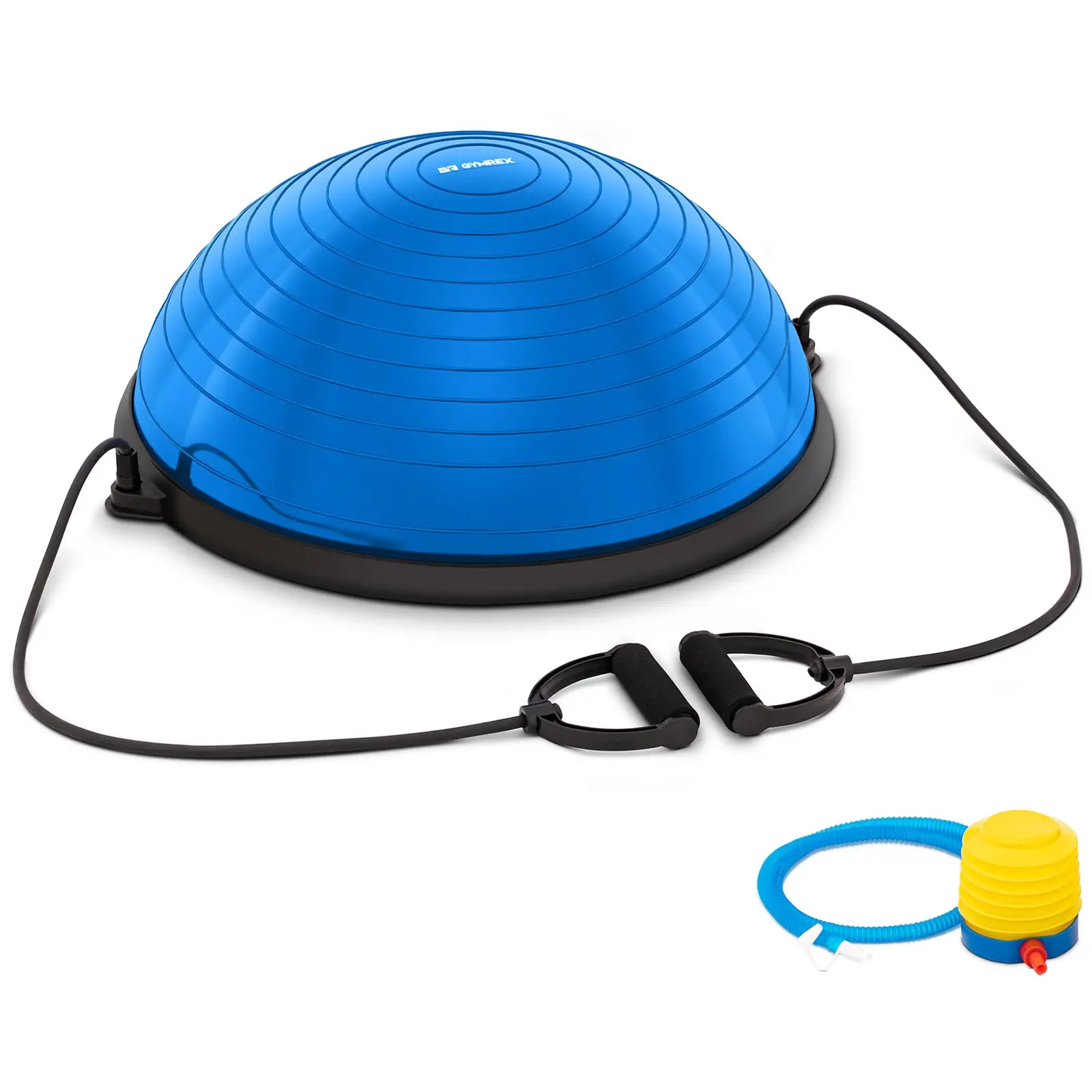 Demi-ballon d’équilibre avec bandes élastiques - 220 kg - Bleu
