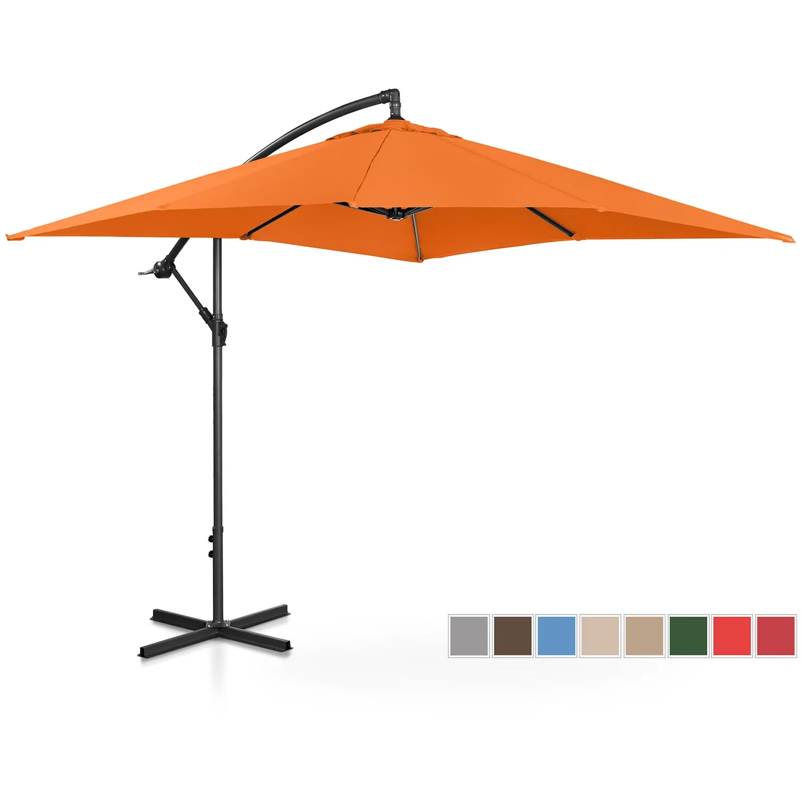 Parasol de jardin - Orange - carré - 250 x 250 cm - inclinable