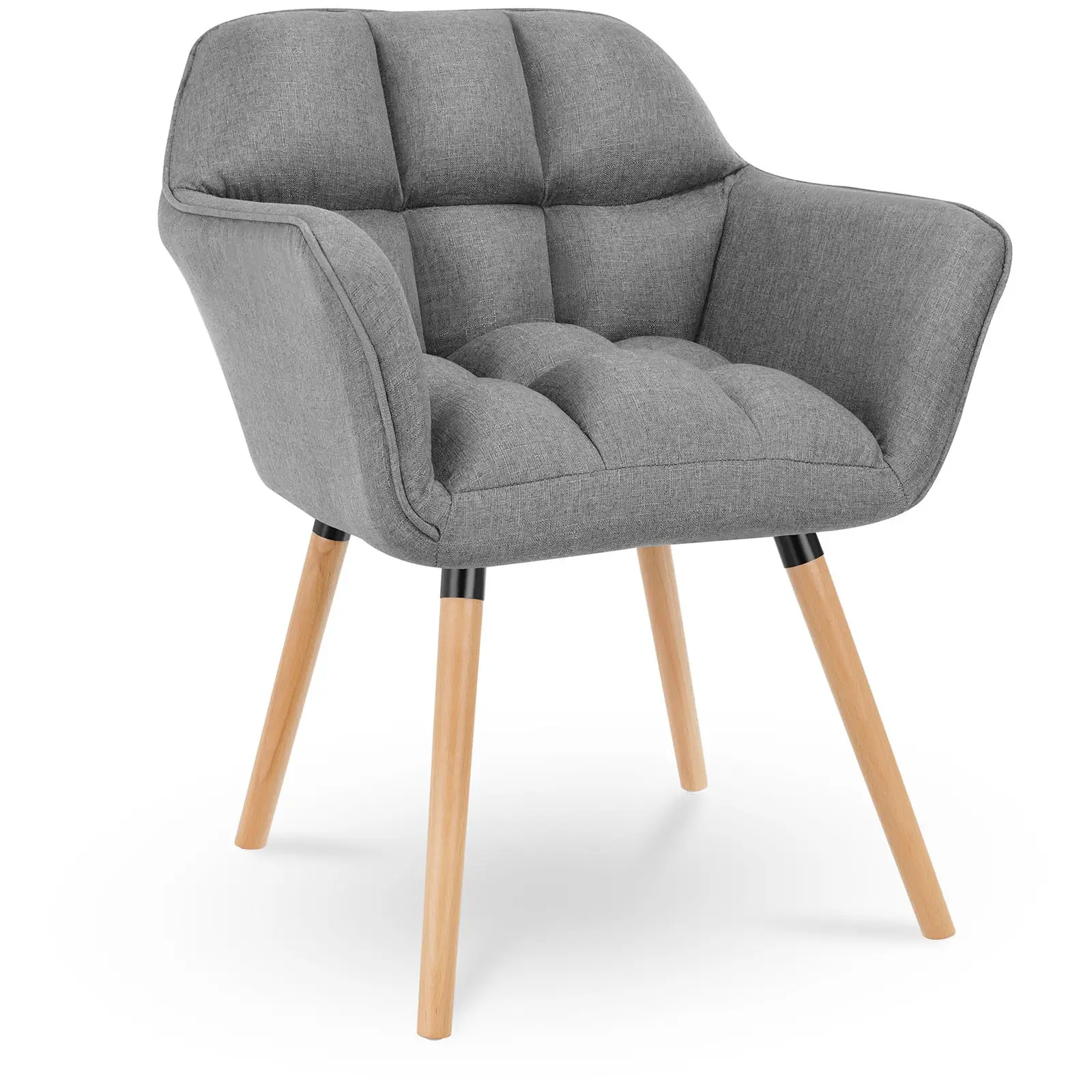 Chaise en tissu - 150 kg max. - Surface d'assise de 40 x 38,5 cm - Coloris gris