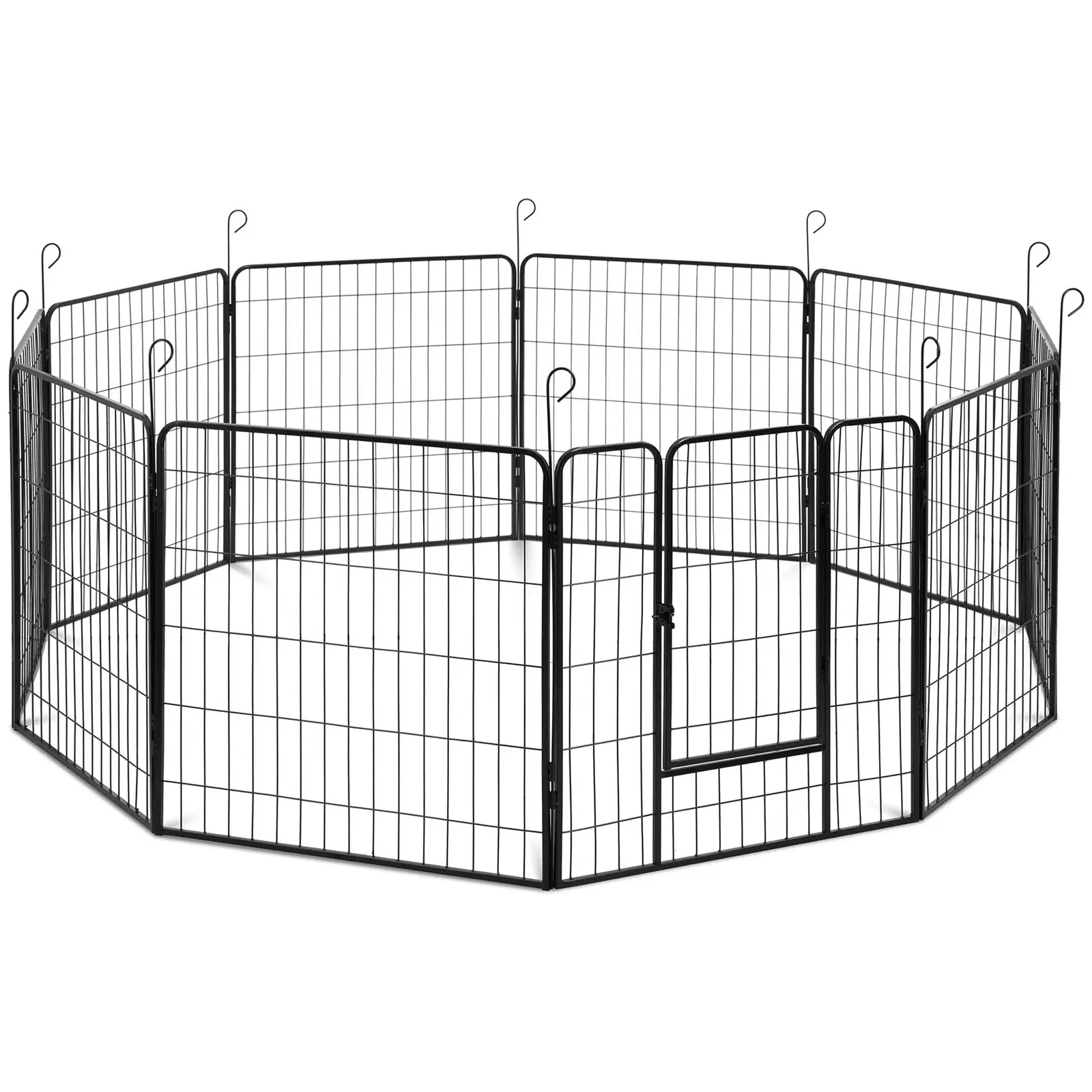 Enclos pour chiots - avec porte - 10 segments modulaires - pour l'intérieur et l'extérieur